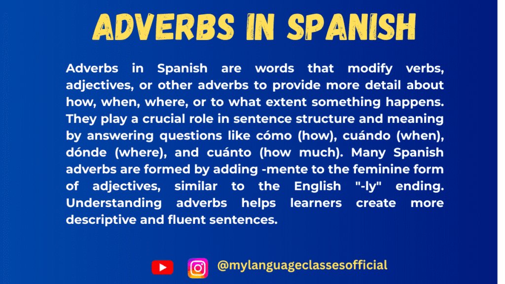 Adverbs in Spanish