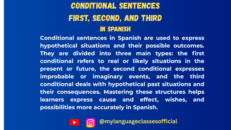 Mastering Spanish Conditional Sentences: First, Second, and Third ...