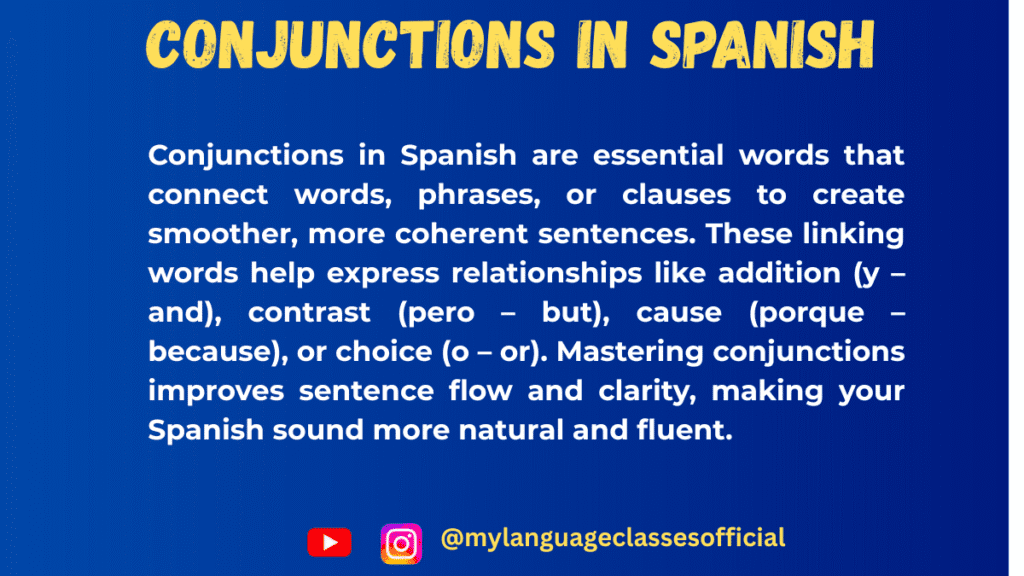 Conjunctions in Spanish