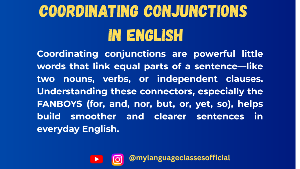Coordinating Conjunctions in English