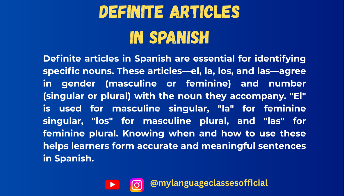 Understanding Definite Articles in Spanish: Mastering El, La, Los, and Las for Beginners