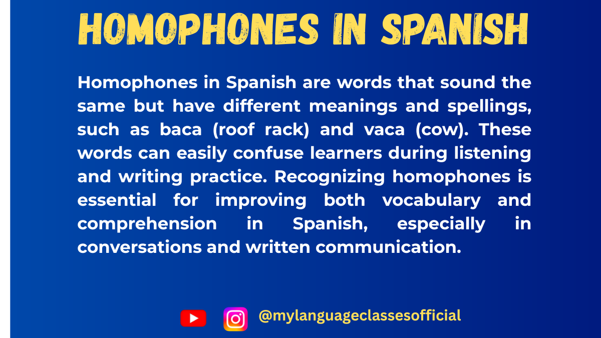 Differentiating Homophones in Spanish: Tú vs. Tu, Él vs. El, and Others