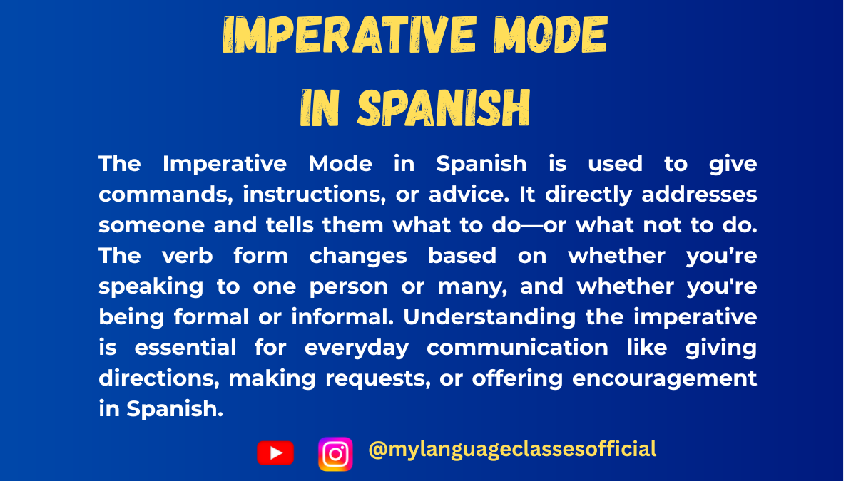 Imperative Mode in Spanish