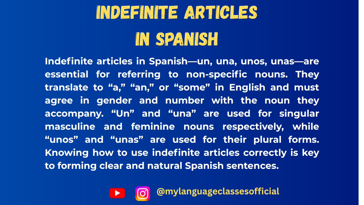 Understanding Spanish Indefinite Articles: A Complete, Easy Guide for Beginners