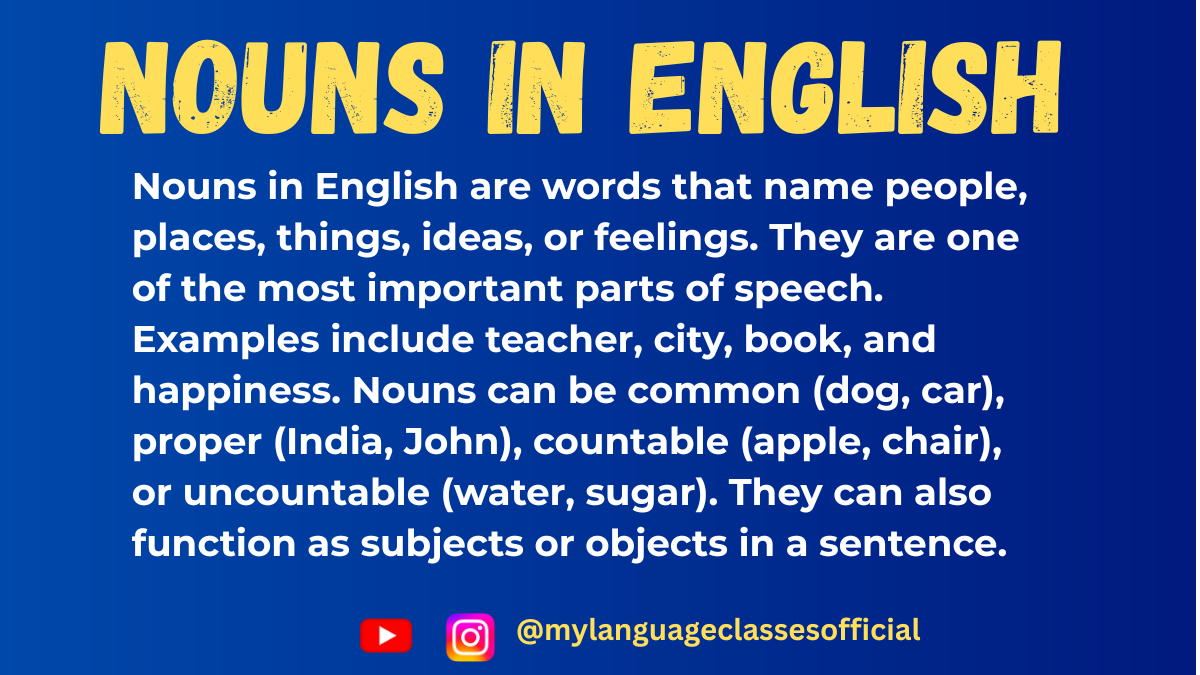 Mastering Nouns in English: The Ultimate Guide for Beginner Level Language Learners