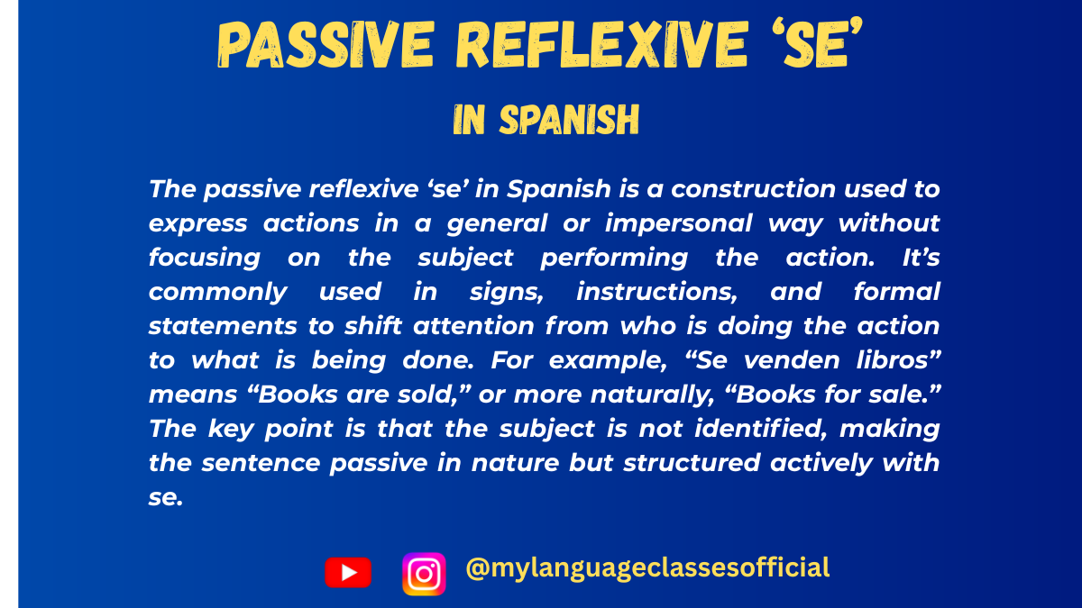 Mastering the Passive Reflexive ‘Se’ in Spanish