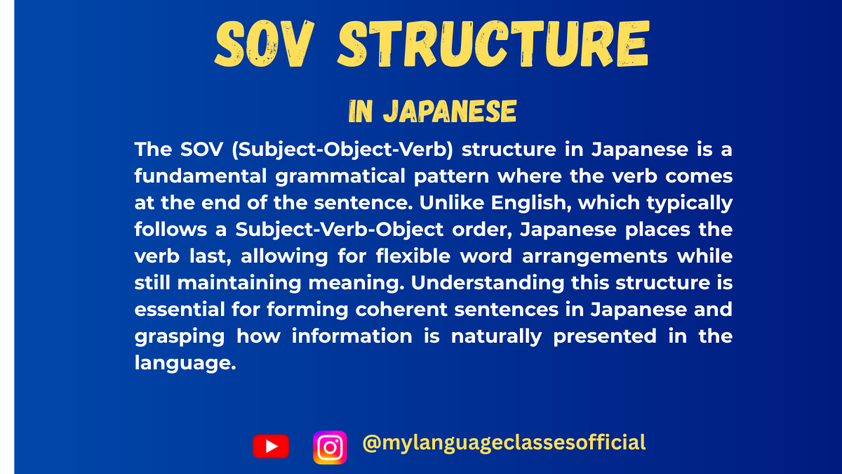 Understanding SOV in Japanese | My Language Classes