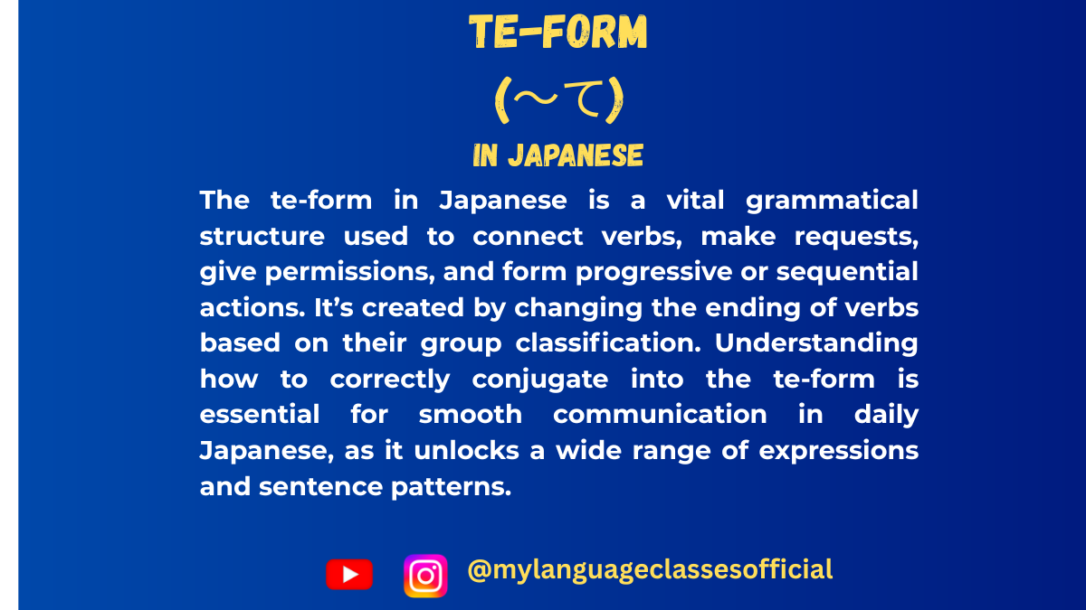 Mastering the Te-Form in Japanese | My Language Classes