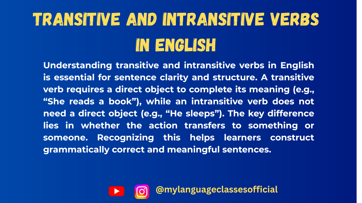Transitive and Intransitive Verbs in English: Simple Guide with Definitions, Examples, and Grammar Rules