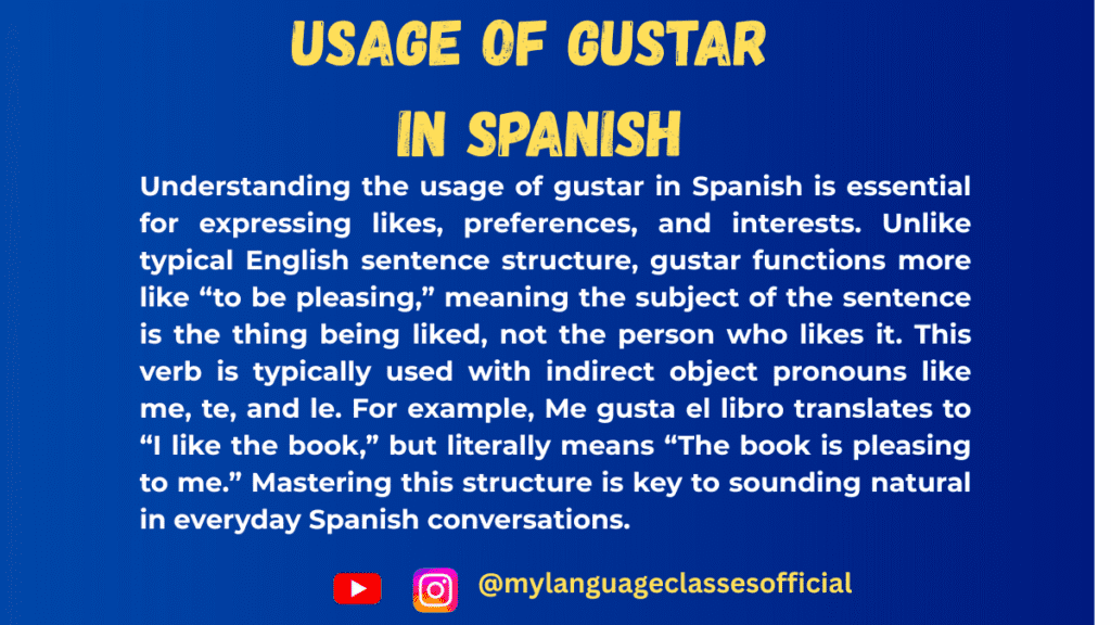 How to Use Gustar and Similar Spanish Verbs