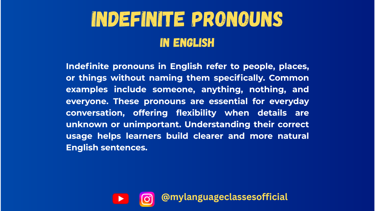 Mastering Indefinite Pronouns in English | My Language Classes