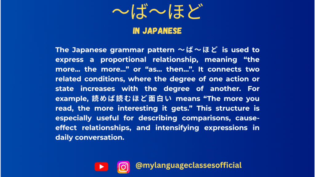 Using 〜ば〜ほど in Japanese