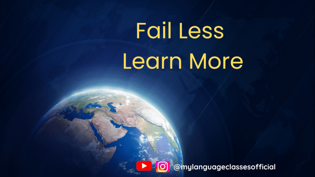 "Fail less and learn more in language learning – overcome common language learning mistakes and stay motivated with tips from My Language Classes"