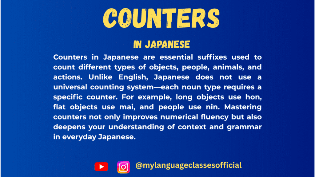 Mastering Japanese Counters