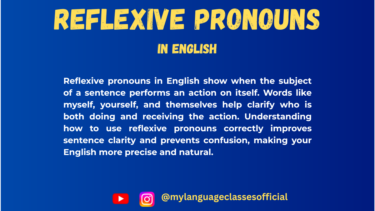 What Are Reflexive Pronouns in English | My Language Classes