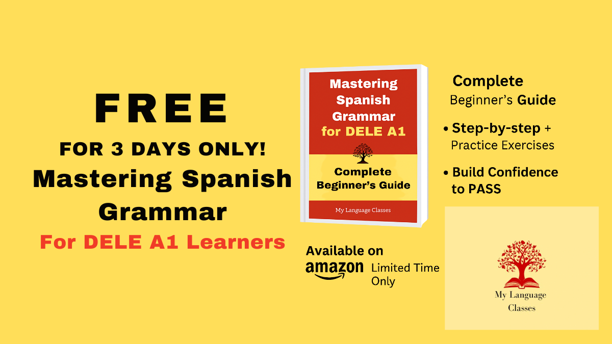 Free Spanish Grammar Book for DELE A1 Learners – Limited-Time Amazon Offer