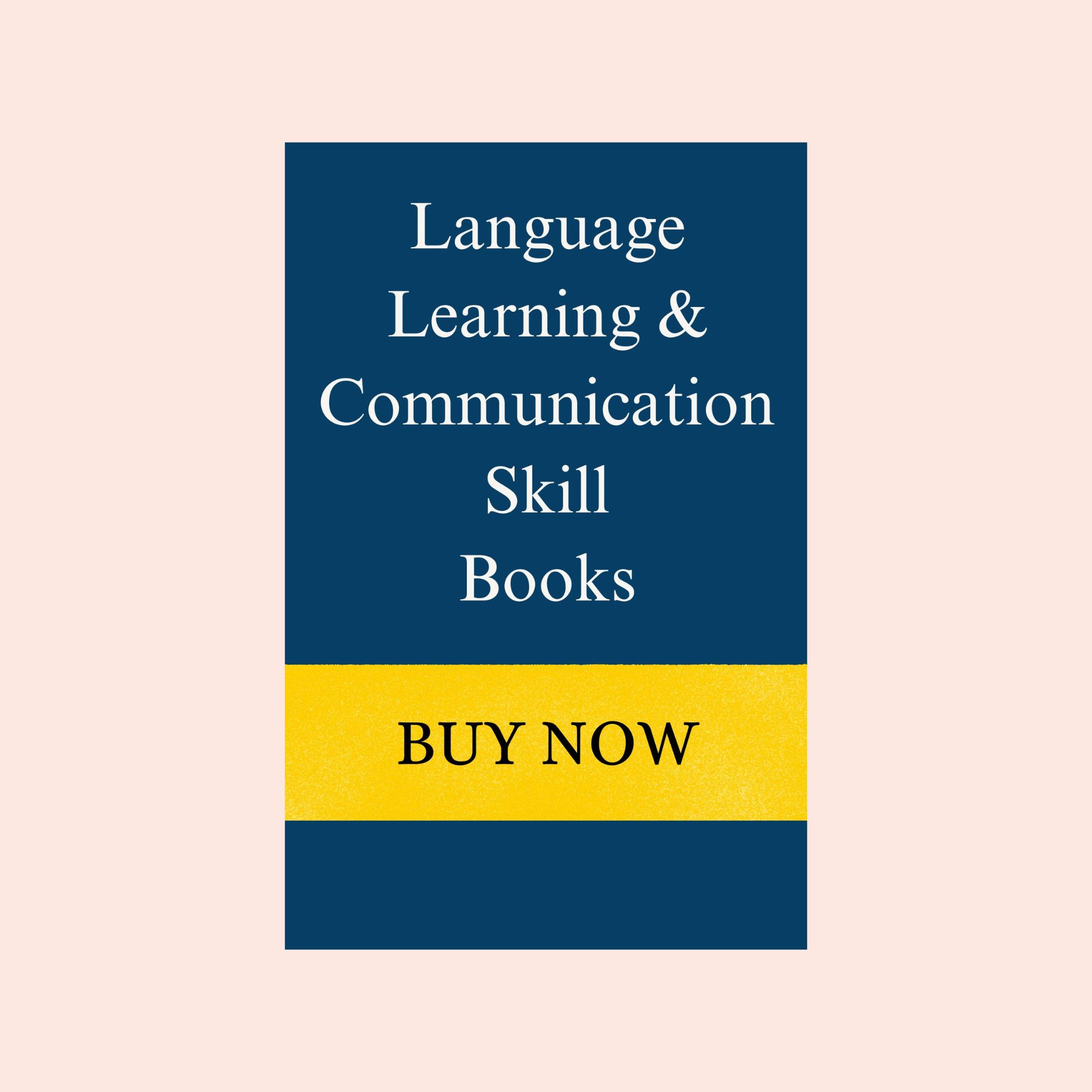 Language Learning and Communication Skill Books collection with buy now banner for improving speaking, fluency and communication skills