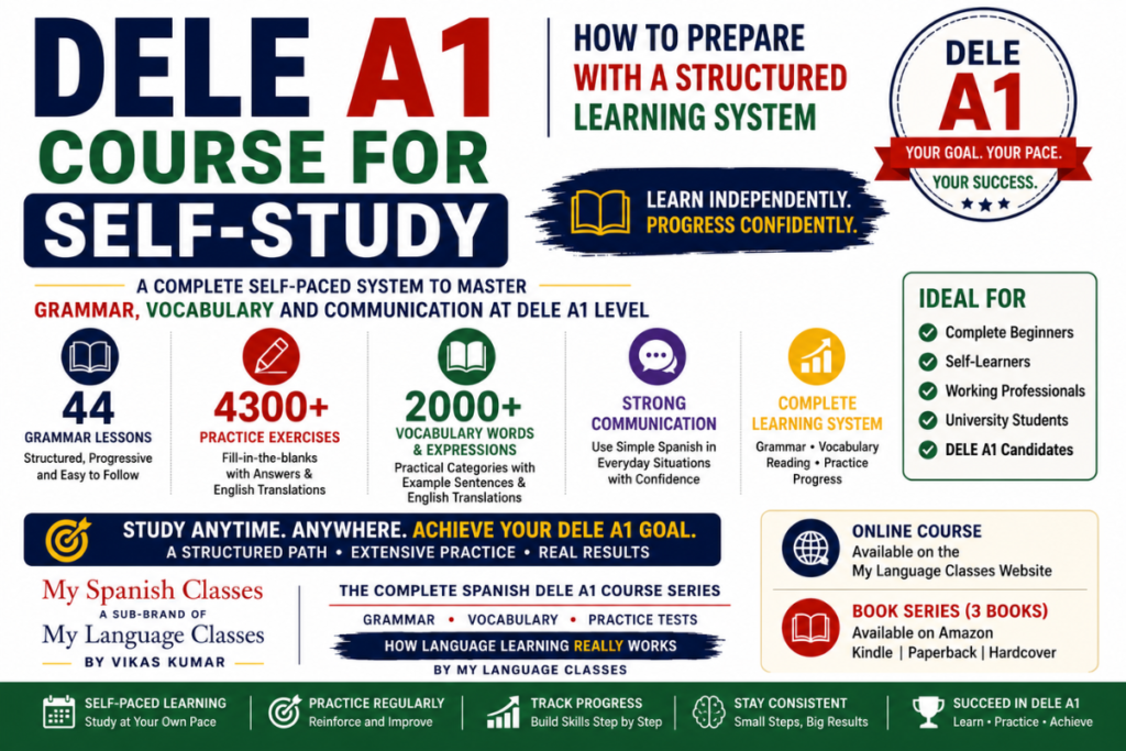 DELE A1 Course for Self-Study: How to Prepare with a Structured Learning System