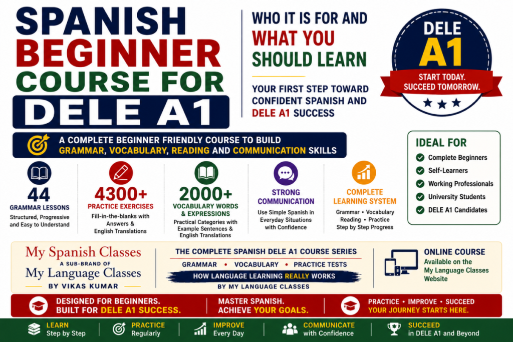 Spanish Beginner Course for DELE A1: Who It Is For and What You Should Learn