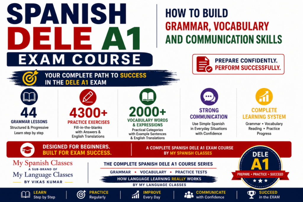 Spanish DELE A1 Exam Course: How to Build Grammar, Vocabulary and Communication Skills