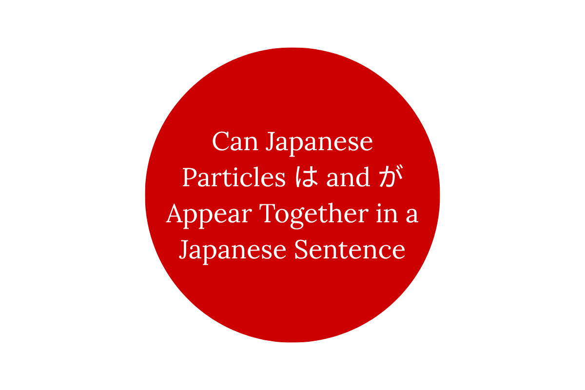 Can Japanese Particles は and が Appear Together in a Japanese Sentence